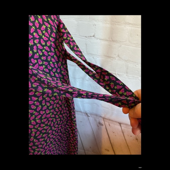 🍒vintage 8 Carole Little 90s Raspberry maxi dress - Picture 5 of 16